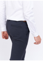 Pantalon chino piqué coton slim fit Charles Le Golf _ Bleu marine faux uni _ 88 - Bleu marine