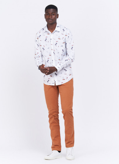 Pantalon chino piqué coton slim fit Charles Le Golf