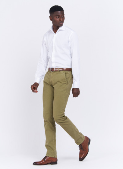 Pantalon chino piqué coton slim fit Charles Le Golf