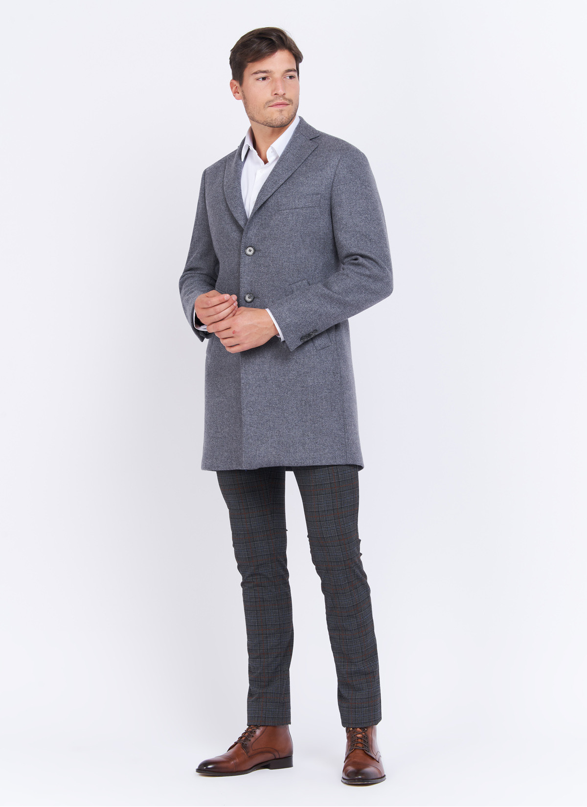 Manteau Charles Le Golf _ Gris moyen texturé _ 22 - Gris moyen