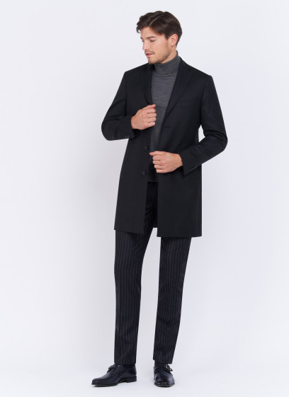 Manteau Charles Le Golf _ Noir faux uni _ 01 - Noir
