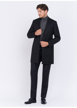 Manteau Charles Le Golf _ Noir faux uni _ 01 - Noir