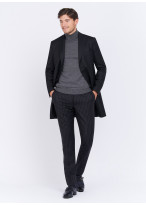 Manteau Charles Le Golf _ Noir faux uni _ 01 - Noir