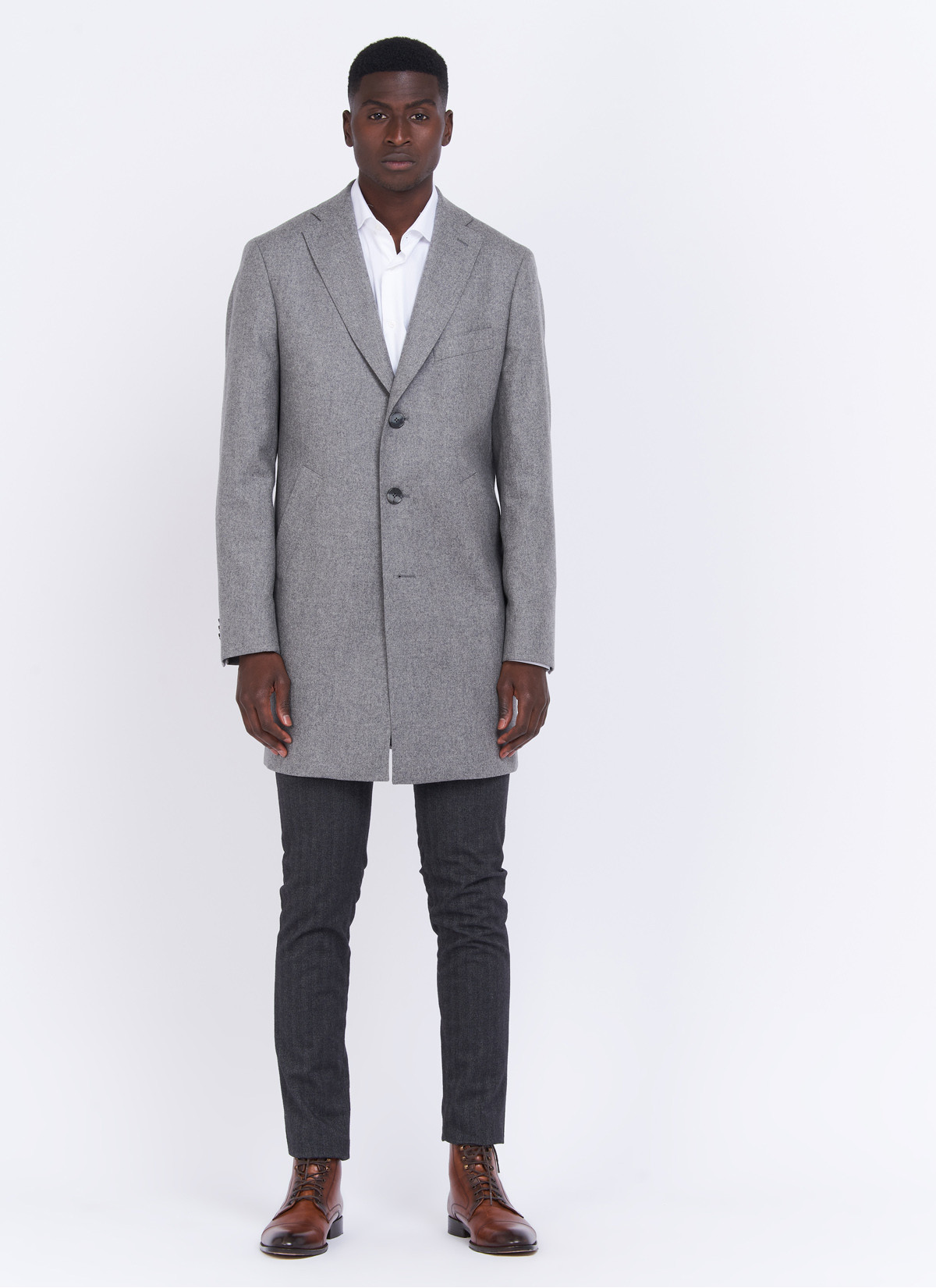 Manteau Charles Le Golf _ Gris perle texturé _ 21 - Gris perle