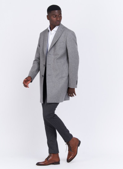 Manteau Charles Le Golf _ Gris perle texturé _ 21 - Gris perle