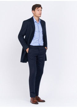 Manteau en cachemire Charles Le Golf _ Bleu marine uni _ 88 - Bleu marine