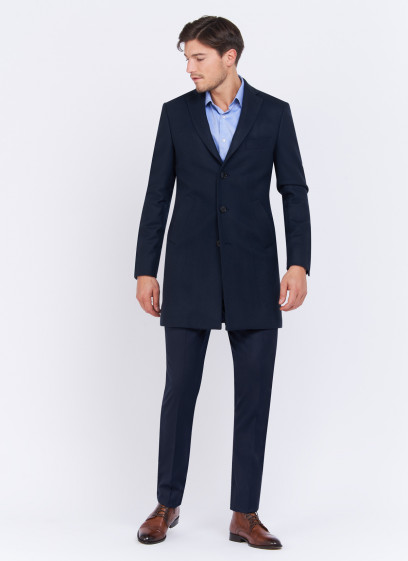 Manteau en cachemire Charles Le Golf _ Bleu marine uni _ 88 - Bleu marine