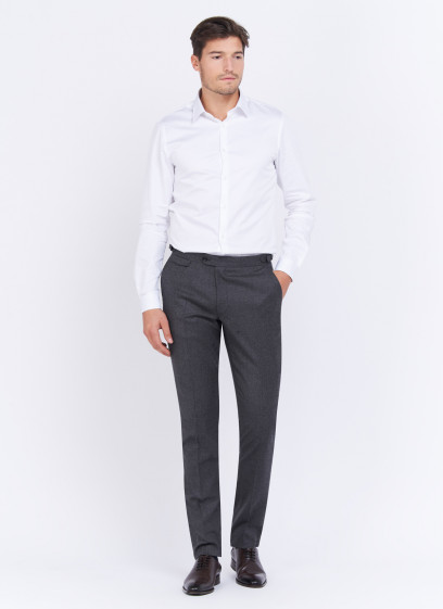 Pantalon slim fit en laine Charles Le Golf _ Gris foncé _ 23 - Gris foncé