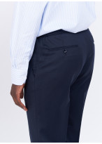 Pantalon slim fit en laine Charles Le Golf _ Bleu marine uni _ 88 - Bleu marine