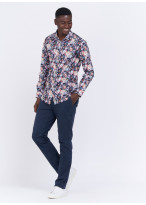Chemise slim fit à motifs Charles Le Golf _ Bleu marine à fleurs _ 88 - Bleu marine