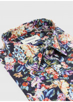 Chemise slim fit à motifs Charles Le Golf _ Bleu marine à fleurs _ 88 - Bleu marine