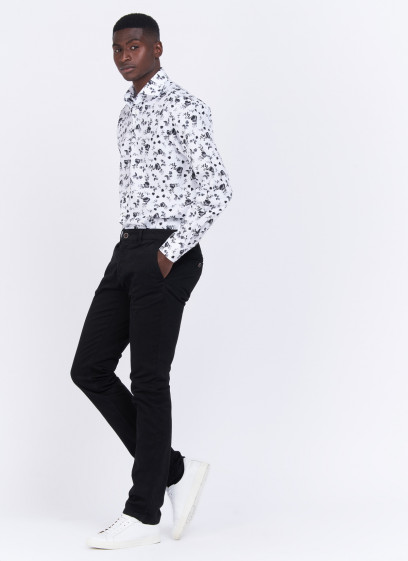 Chemise regular fit à motifs Charles Le Golf _ Blanc à fleurs _ 10 - Blanc