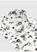 Regular fit shirt with patterns by Charles Le Golf _ White with flowers _ 10 - White