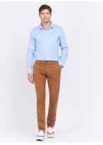 Chemise slim fit texturée Charles Le Golf _ Bleu pastel à motifs _ 80 - Bleu Pastel