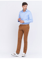 Chemise slim fit texturée Charles Le Golf _ Bleu pastel à motifs _ 80 - Bleu Pastel