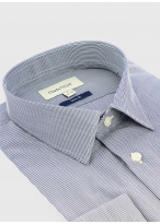 Chemise slim fit à rayures Charles Le Golf _ Bleu ardoise à rayures _ 86 - Bleu ardoise
