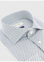 Chemise regular fit à motif géométrique Charles Le Golf _ Blanc à motifs graphiques _ 10 - Blanc