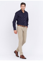 Chemise regular fit à motifs Charles Le Golf _ Bleu marine à motifs fantaisie _ 88 - Bleu marine