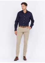 Chemise regular fit à motifs Charles Le Golf _ Bleu marine à motifs fantaisie _ 88 - Bleu marine
