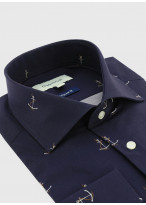 Chemise regular fit à motifs Charles Le Golf _ Bleu marine à motifs fantaisie _ 88 - Bleu marine