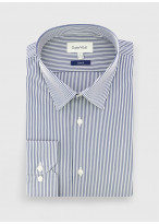 Chemise slim fit à rayures Charles Le Golf _ Bleu ardoise à rayures _ 86 - Bleu ardoise