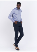 Chemise regular fit Charles Le Golf _ Bleu ardoise faux uni _ 86 - Bleu ardoise