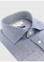 Chemise regular fit Charles Le Golf _ Bleu ardoise faux uni _ 86 - Bleu ardoise