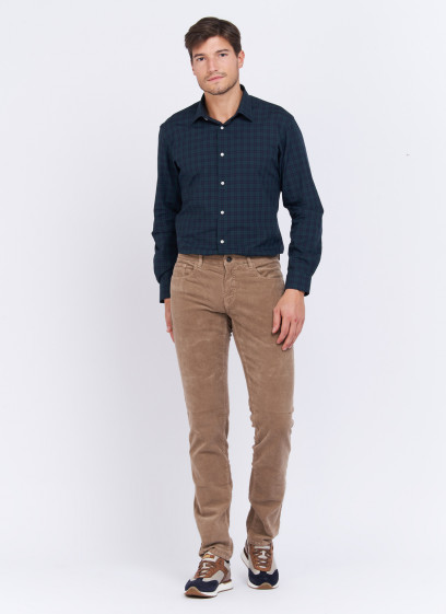 Chemise slim fit à carreaux Charles Le Golf _ Bleu marine à carreaux _ 88 - Bleu marine