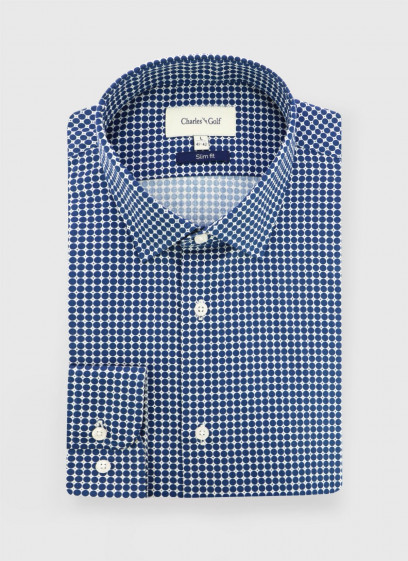 Chemise slim fit à motif géométrique Charles Le Golf