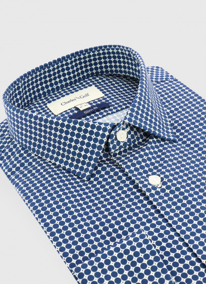 Chemise slim fit à motif géométrique Charles Le Golf