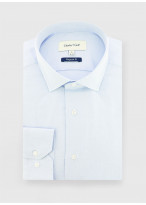 Chemise regular fit texturée Charles Le Golf _ Bleu pastel à motifs graphiques _ 80 - Bleu Pastel