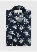 Chemise regular fit à motif fleuri Charles Le Golf _ Bleu marine à fleurs _ 88 - Bleu marine