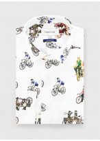 Chemise regular fit à motif fantaisie Charles Le Golf _ Blanc à motifs fantaisie _ 10 - Blanc