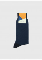 Chaussettes montantes Charles Le Golf _ Bleu marine faux uni _ 88 - Bleu marine