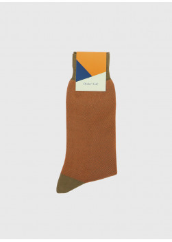 Chaussettes montantes Charles Le Golf _ Tabac faux uni _ 33 - Tabac
