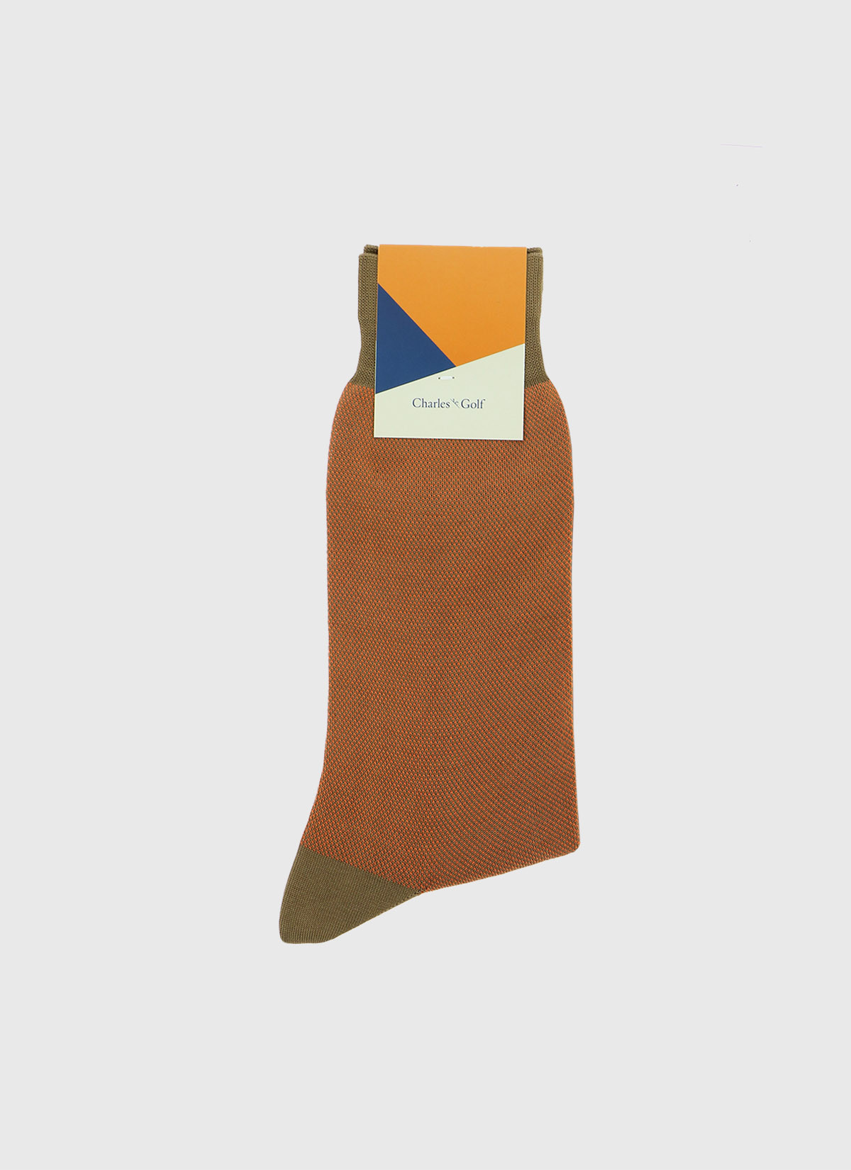 Chaussettes montantes Charles Le Golf _ Tabac faux uni _ 33 - Tabac