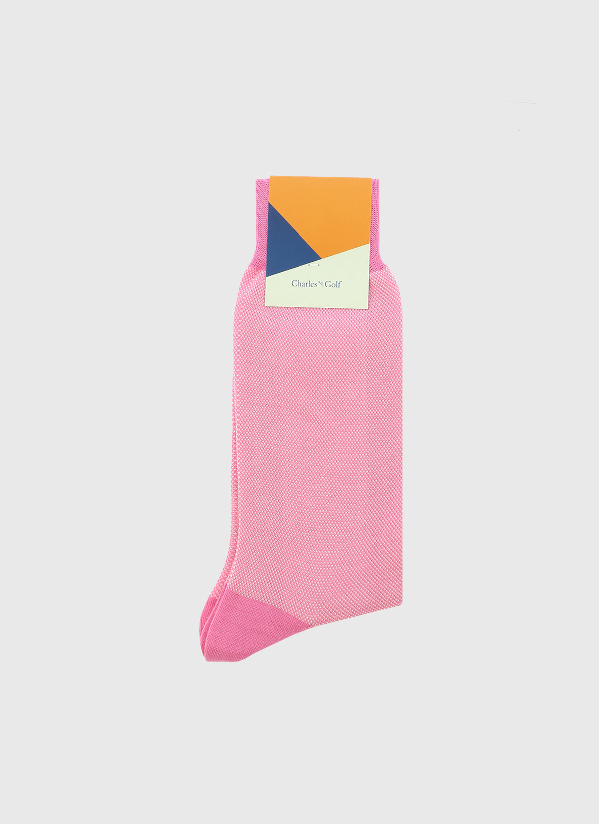 Chaussettes montantes Charles Le Golf _ Rose pastel faux uni _ 62 - Rose pastel