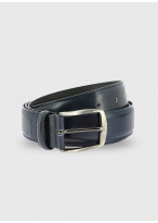Ceinture en cuir Charles Le Golf _ Bleu pétrole uni _ 87 - Bleu pétrole