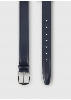 Ceinture en cuir Charles Le Golf _ Bleu pétrole uni _ 87 - Bleu pétrole