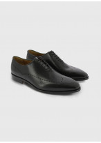 Richelieu en cuir Charles Le Golf _ Noir uni _ 01 - Noir