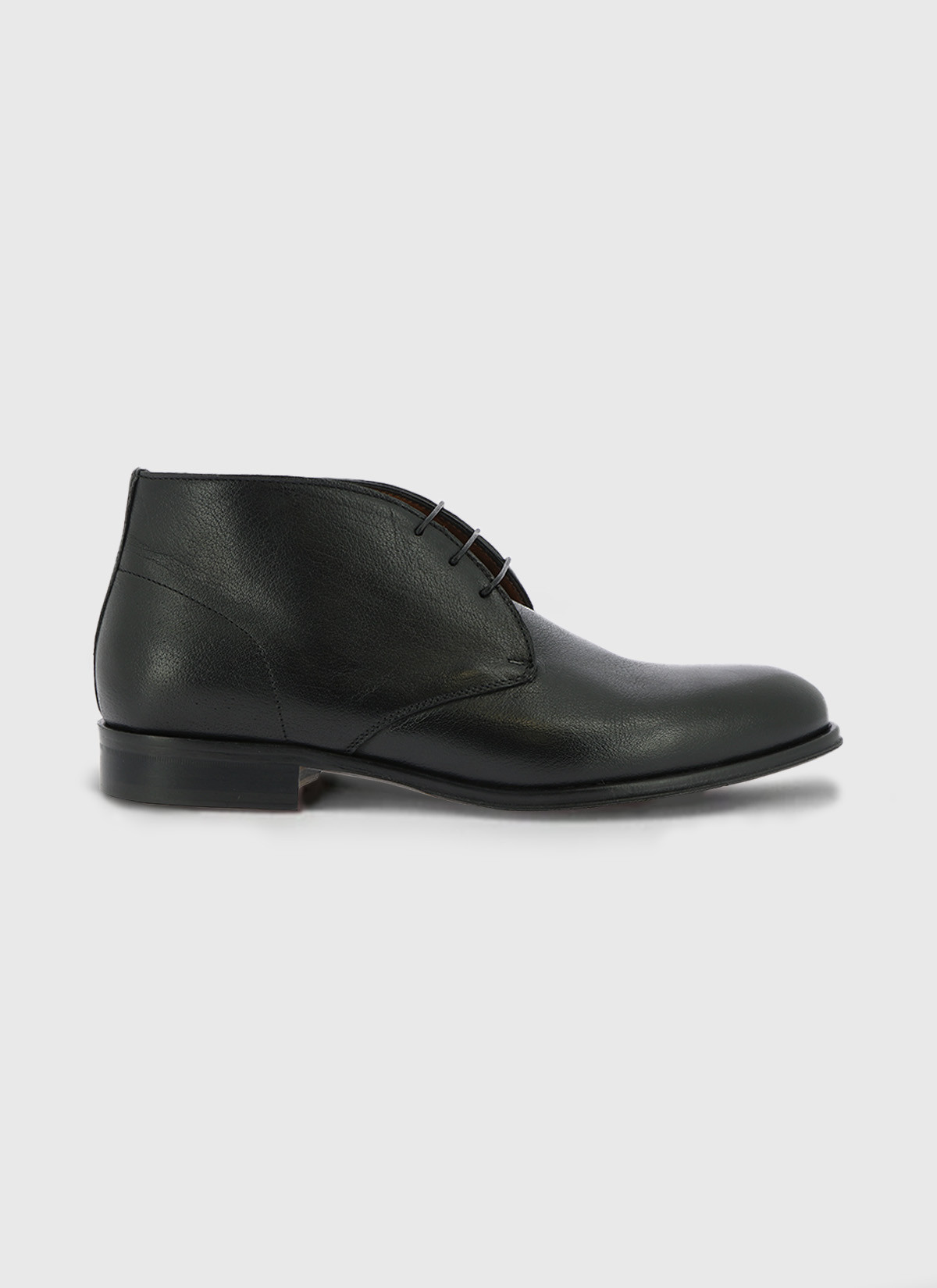 Bottines en cuir Charles Le Golf _ Noir uni _ 01 - Noir