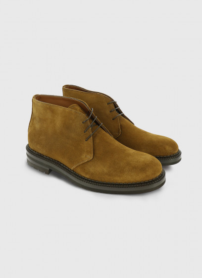 Bottines en daim Charles Le Golf _ Tabac texturé _ 33 - Tabac