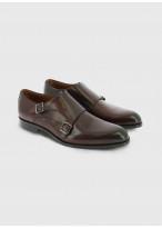 Derby double boucle en cuir Charles Le Golf _ Bordeaux faux uni _ 56 - Bordeaux