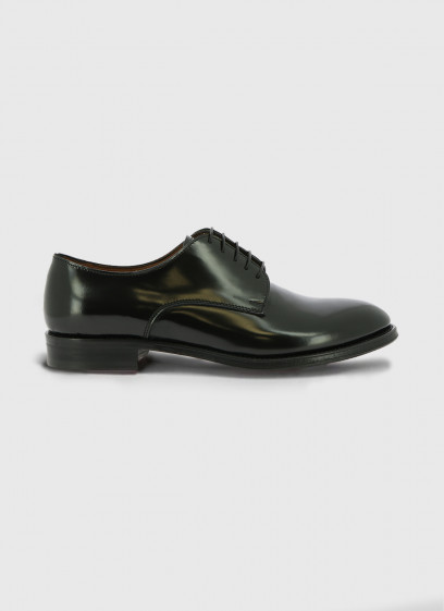 Derby en cuir Charles Le Golf _ Noir uni _ 01 - Noir