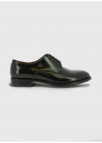 Derby en cuir Charles Le Golf _ Noir uni _ 01 - Noir