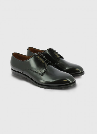Derby en cuir Charles Le Golf _ Noir uni _ 01 - Noir