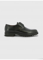 Derby en cuir Charles Le Golf _ Noir uni _ 01 - Noir
