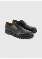 Derby en cuir Charles Le Golf _ Noir uni _ 01 - Noir