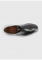 Derby en cuir Charles Le Golf _ Noir uni _ 01 - Noir