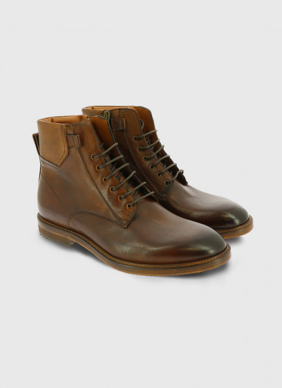 Bottines en cuir Charles Le Golf _ Brun faux uni _ 36 - Brun